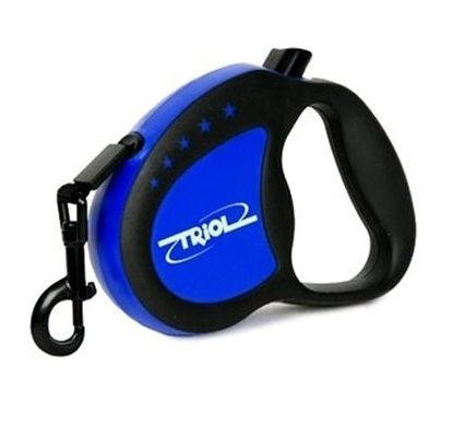 Поводок-рулетка для собак Triol синяя трос до 10 кг.