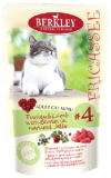 Паучи для кошек Berkley Frikassee №4: индейка с ягненком и ягодами в желе 0,1 кг.