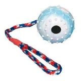 Игрушка для собак мяч на веревке резина